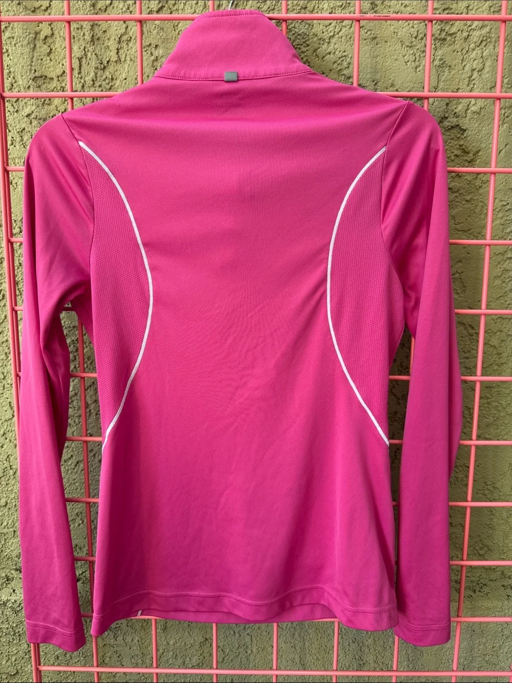 Champion Women's Long-Sleeve Hot Pink Quarter-Zip Performance Top